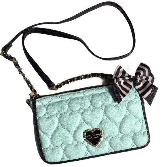 Betsey johnson quilted heart crossbody Clearance